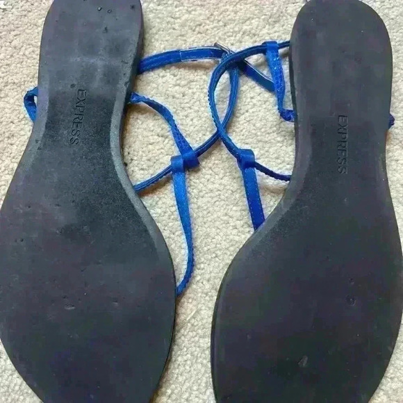 Express sz 8 Blue Sandals - Picture 3 of 4